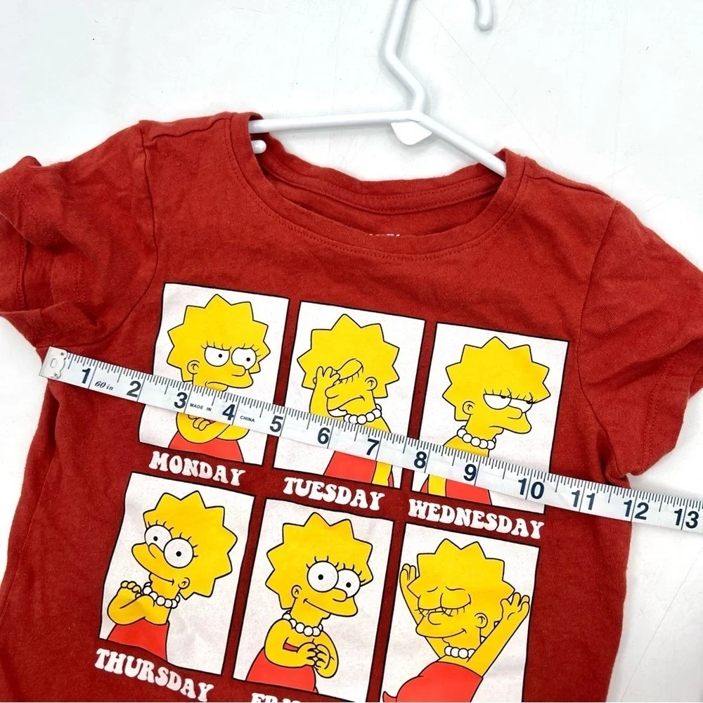 OLD NAVY Girl's Burnt Orange Short Sleeve Lisa Simpson Graphic T-Shirt Size S
